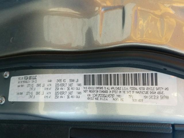 Photo 9 VIN: 1C4PJMCS3GW145797 - JEEP CHEROKEE L 