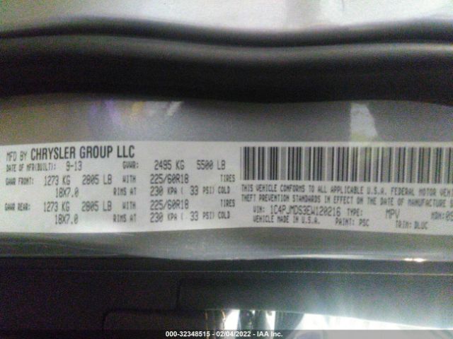 Photo 8 VIN: 1C4PJMDS3EW120216 - JEEP CHEROKEE 