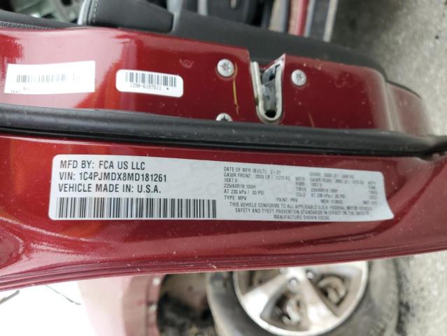 Photo 13 VIN: 1C4PJMDX8MD181261 - JEEP GRAND CHEROKEE 