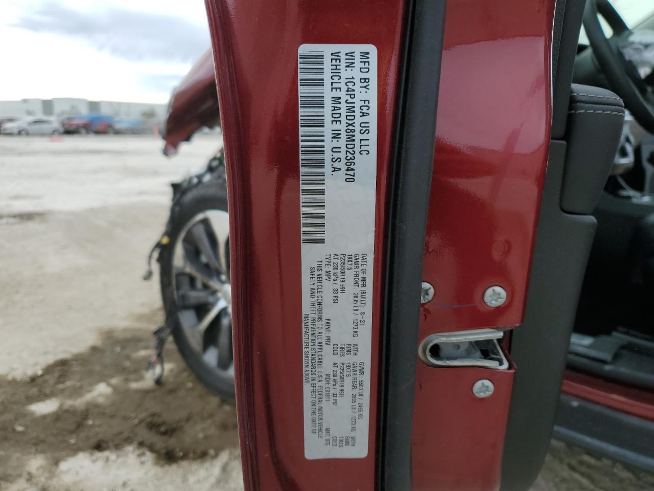 Photo 13 VIN: 1C4PJMDX8MD236470 - JEEP GRAND CHEROKEE 