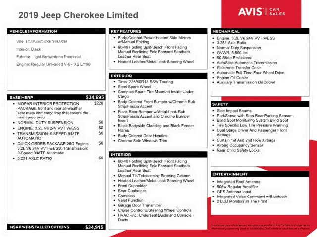 Photo 9 VIN: 1C4PJMDXXKD158898 - JEEP CHEROKEE L 