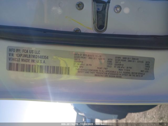 Photo 8 VIN: 1C4PJMLB7MD148354 - JEEP CHEROKEE 