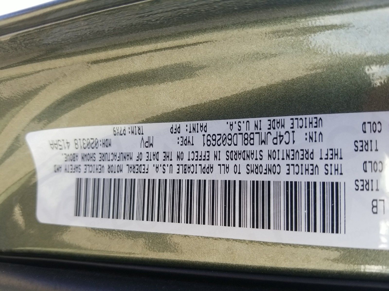 Photo 9 VIN: 1C4PJMLB8LD602691 - JEEP CHEROKEE 4X4 4C 
