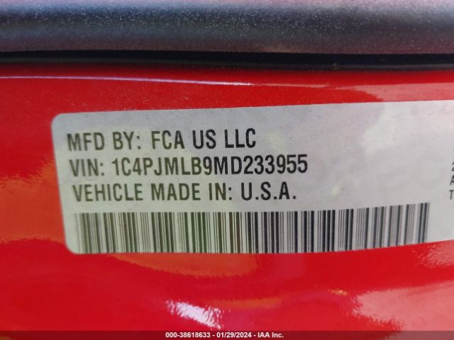 Photo 8 VIN: 1C4PJMLB9MD233955 - JEEP CHEROKEE 