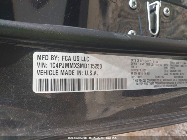 Photo 8 VIN: 1C4PJMMX3MD115250 - JEEP CHEROKEE 