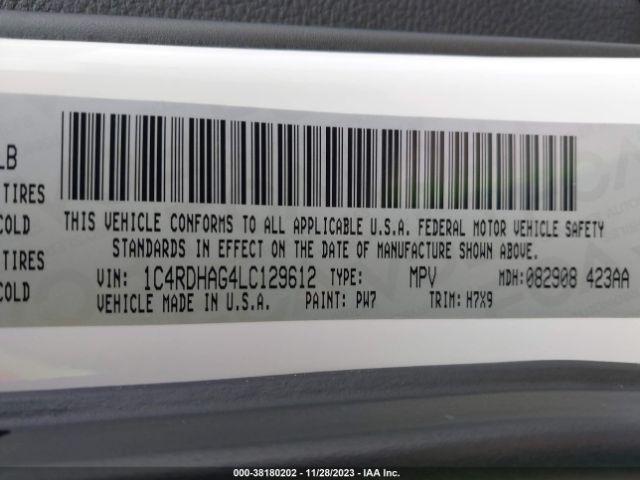 Photo 8 VIN: 1C4RDHAG4LC129612 - DODGE DURANGO 