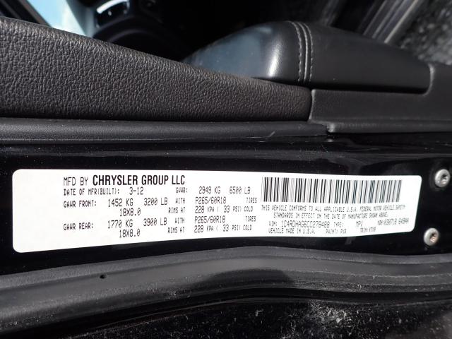 Photo 9 VIN: 1C4RDHAG6CC278488 - DODGE DURANGO SX 