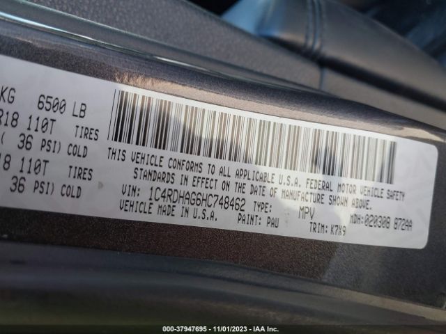 Photo 8 VIN: 1C4RDHAG6HC748462 - DODGE DURANGO 