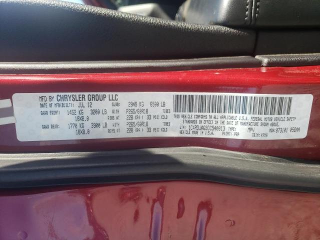 Photo 9 VIN: 1C4RDJAG9DC540013 - DODGE DURANGO SX 