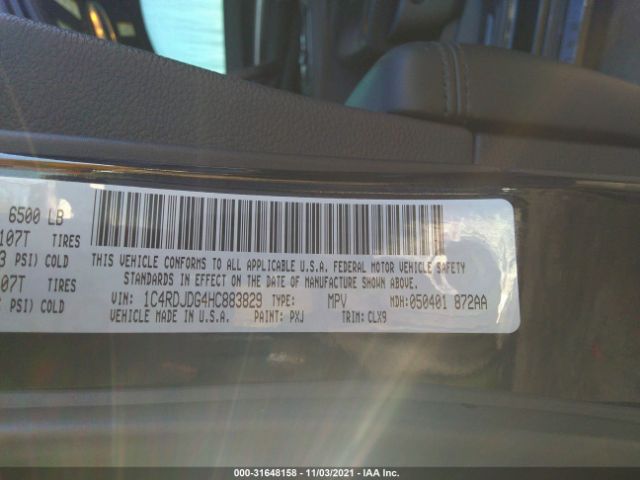 Photo 8 VIN: 1C4RDJDG4HC883829 - DODGE DURANGO 