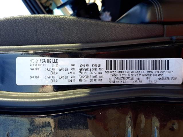 Photo 9 VIN: 1C4RDJDG5FC202381 - DODGE DURANGO LI 