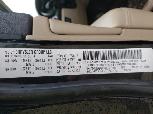 Photo 9 VIN: 1C4RJEAG4FC668890 - JEEP GRAND CHER 