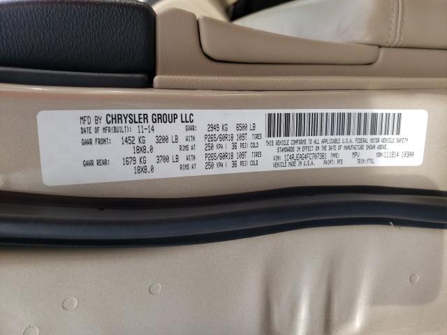 Photo 9 VIN: 1C4RJEAG4FC707381 - JEEP GRAND CHER 