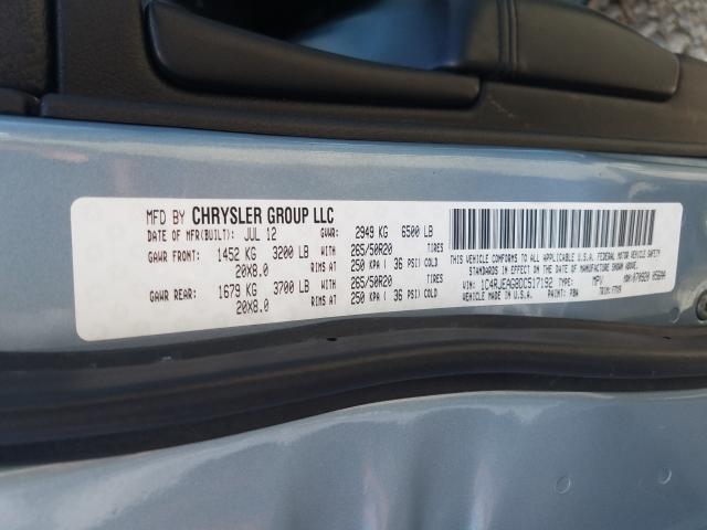 Photo 9 VIN: 1C4RJEAG8DC517192 - JEEP GRAND CHER 