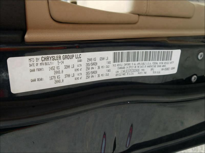 Photo 9 VIN: 1C4RJECG7EC522026 - JEEP GRAND CHER 