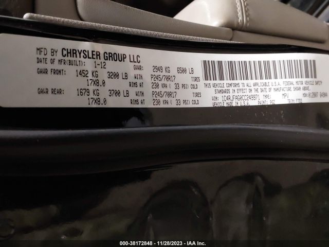 Photo 8 VIN: 1C4RJFAG0CC249971 - JEEP GRAND CHEROKEE 