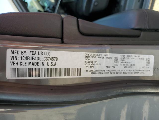 Photo 12 VIN: 1C4RJFAG0LC374579 - JEEP GRAND CHEROKEE 