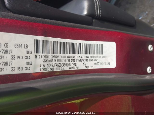 Photo 8 VIN: 1C4RJFAG3GC499145 - JEEP GRAND CHEROKEE 
