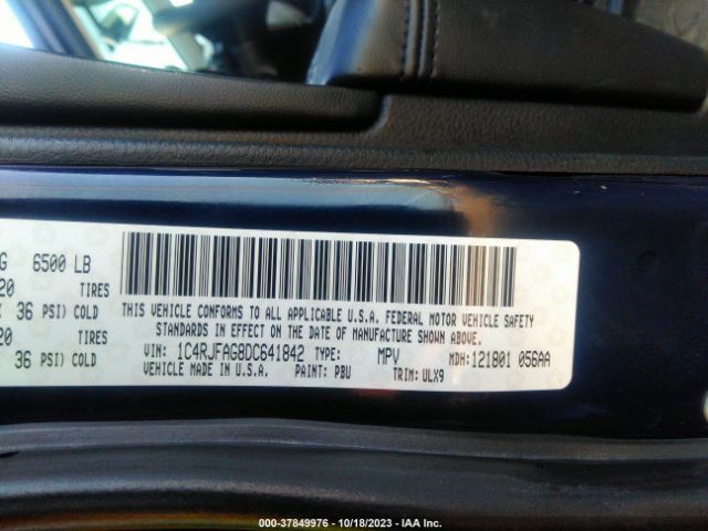 Photo 8 VIN: 1C4RJFAG8DC641842 - JEEP GRAND CHEROKEE 