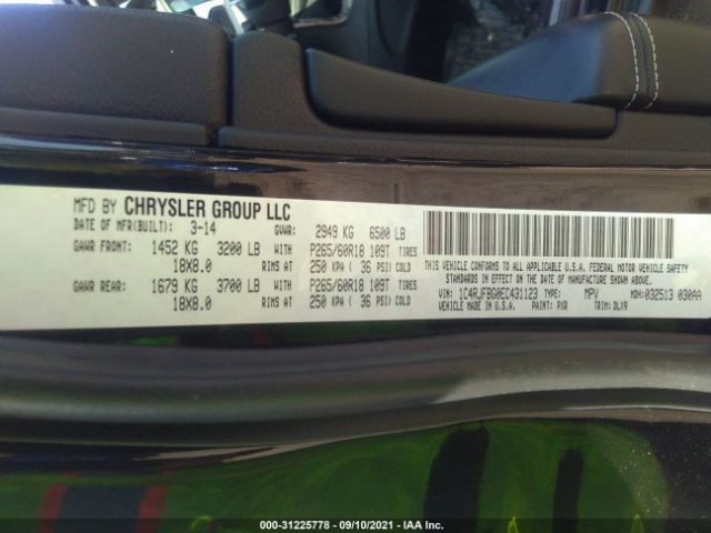 Photo 8 VIN: 1C4RJFBG0EC431123 - JEEP GRAND CHEROKEE 