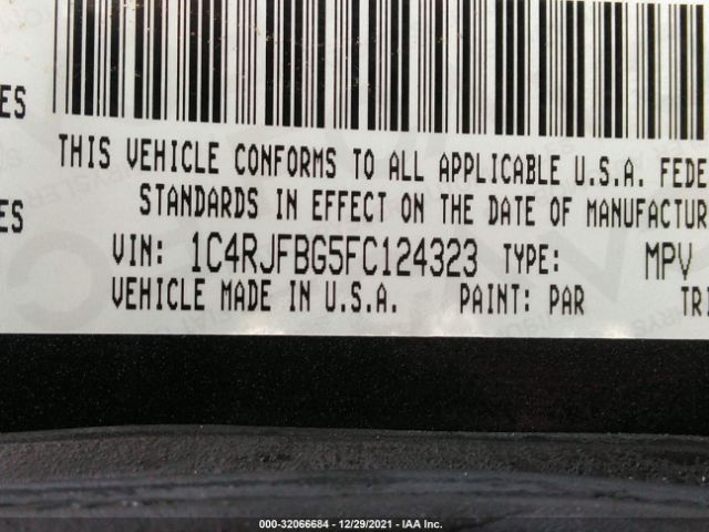 Photo 8 VIN: 1C4RJFBG5FC124323 - JEEP GRAND CHEROKEE 