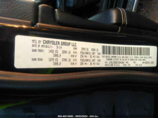 Photo 8 VIN: 1C4RJFBG6FC644384 - JEEP GRAND CHEROKEE 