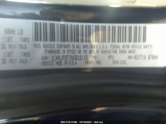 Photo 8 VIN: 1C4RJFBT7HC816115 - JEEP GRAND CHEROKEE 