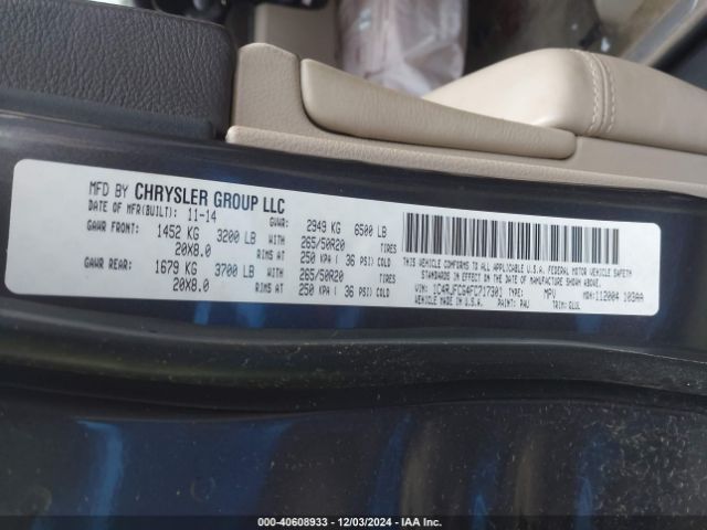 Photo 8 VIN: 1C4RJFCG4FC717301 - JEEP GRAND CHEROKEE 