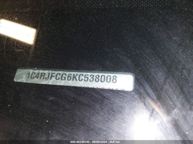 Photo 8 VIN: 1C4RJFCG6KC538008 - JEEP GRAND CHEROKEE 