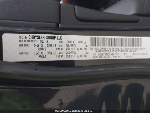 Photo 8 VIN: 1C4RJFCT6DC591484 - JEEP GRAND CHEROKEE 