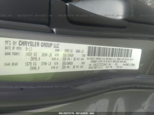 Photo 8 VIN: 1C4RJFCT7CC153443 - JEEP GRAND CHEROKEE 