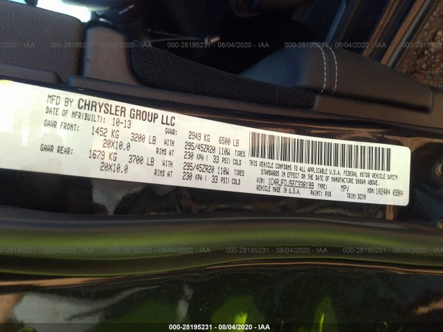 Photo 8 VIN: 1C4RJFDJ5EC338199 - JEEP GRAND CHEROKEE 