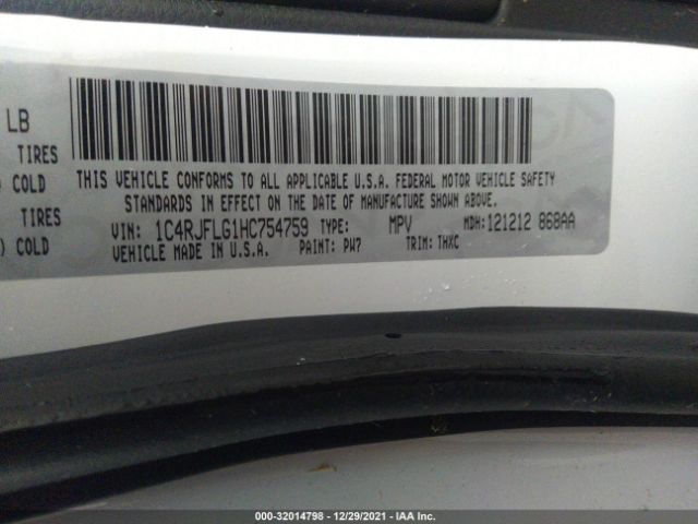 Photo 8 VIN: 1C4RJFLG1HC754759 - JEEP GRAND CHEROKEE 