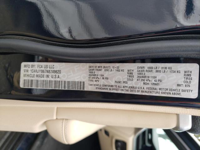 Photo 12 VIN: 1C4RJYB67N8749620 - JEEP GRAND CHER 