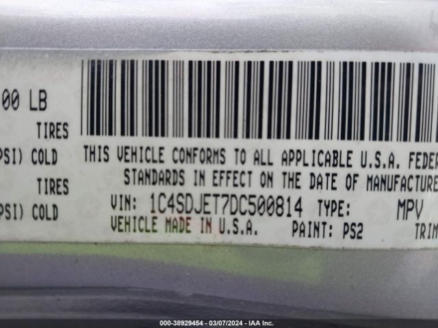 Photo 8 VIN: 1C4SDJET7DC500814 - DODGE DURANGO 