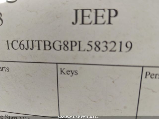 Photo 8 VIN: 1C6JJTBG8PL583219 - JEEP GLADIATOR 