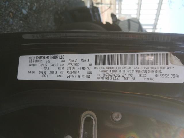 Photo 9 VIN: 1C6RD6GP4CS221537 - DODGE RAM 1500 S 