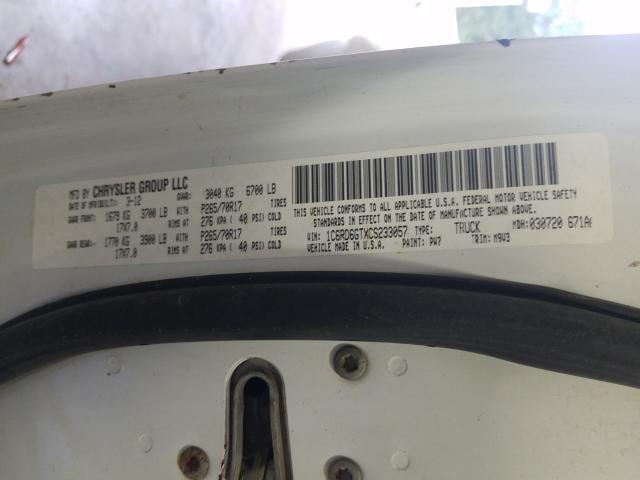 Photo 9 VIN: 1C6RD6GTXCS233057 - DODGE RAM 1500 S 