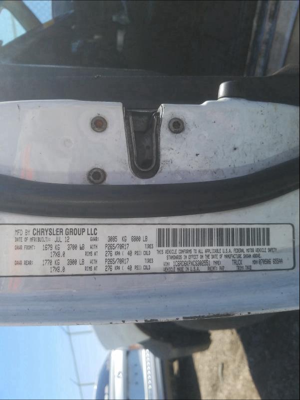 Photo 9 VIN: 1C6RD6KPXCS302551 - DODGE RAM 1500 S 