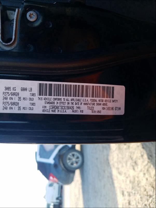 Photo 9 VIN: 1C6RD6KT3CS156426 - DODGE RAM 1500 S 