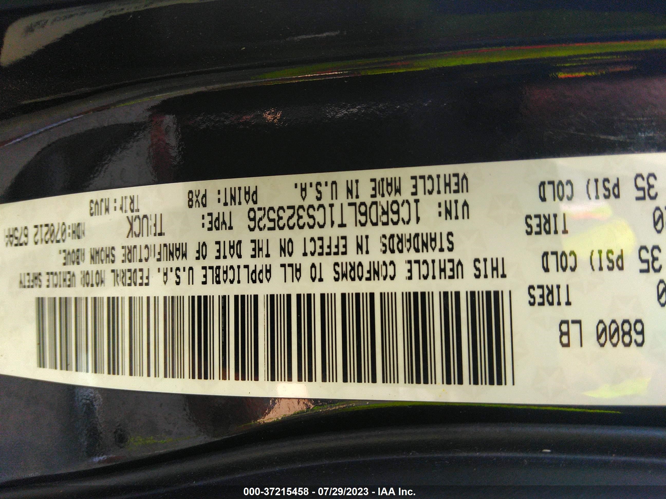 Photo 8 VIN: 1C6RD6LT1CS323526 - RAM 1500 