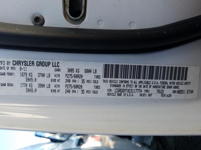 Photo 9 VIN: 1C6RD6MT0CS117774 - DODGE RAM 1500 S 