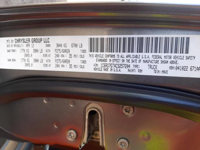 Photo 9 VIN: 1C6RD7GTXCS257204 - DODGE RAM 1500 S 