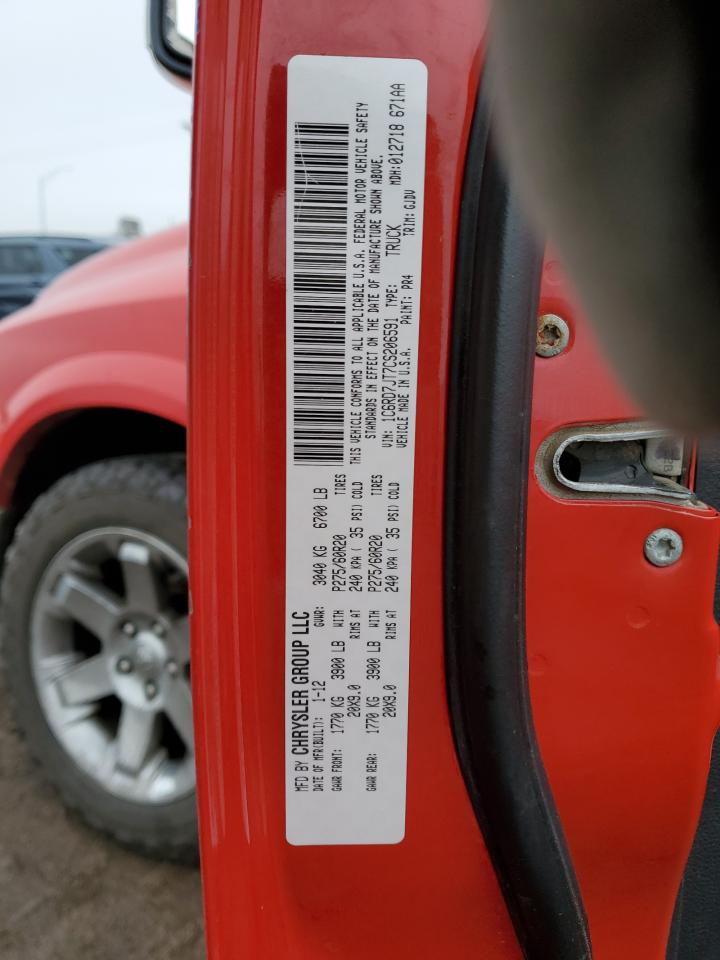 Photo 11 VIN: 1C6RD7JT7CS206591 - DODGE RAM 