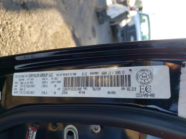 Photo 9 VIN: 1C6RD7KTXCS311009 - DODGE RAM 1500 S 