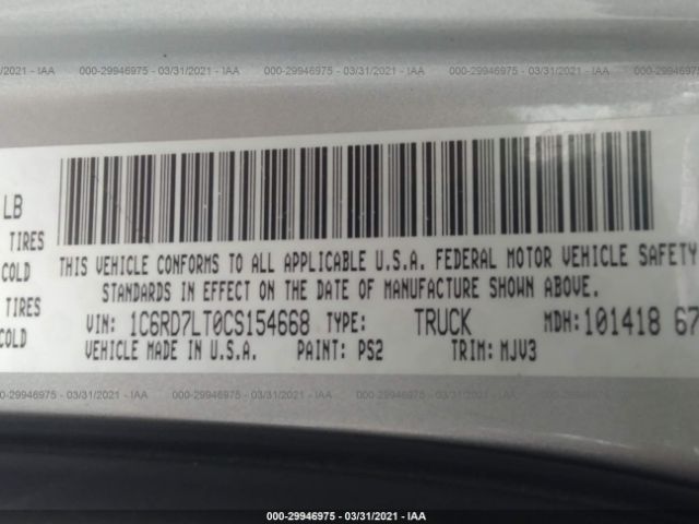 Photo 8 VIN: 1C6RD7LT0CS154668 - RAM 1500 