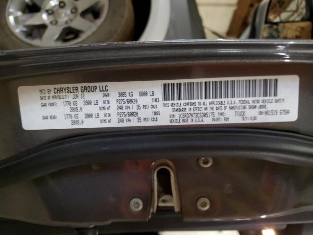 Photo 9 VIN: 1C6RD7NT3CS305175 - DODGE RAM 1500 L 