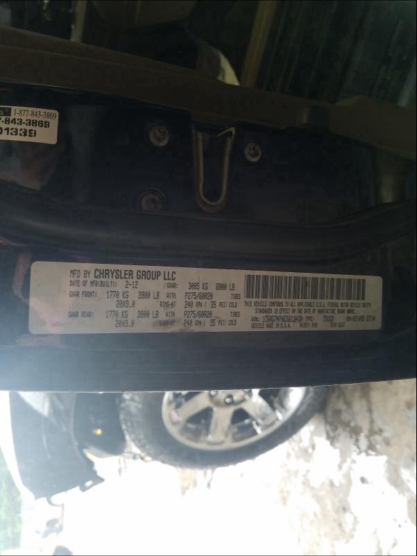 Photo 9 VIN: 1C6RD7NT4CS213430 - DODGE RAM 1500 L 