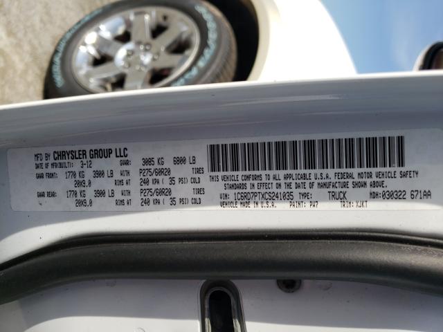 Photo 9 VIN: 1C6RD7PTXCS241035 - DODGE RAM 1500 L 