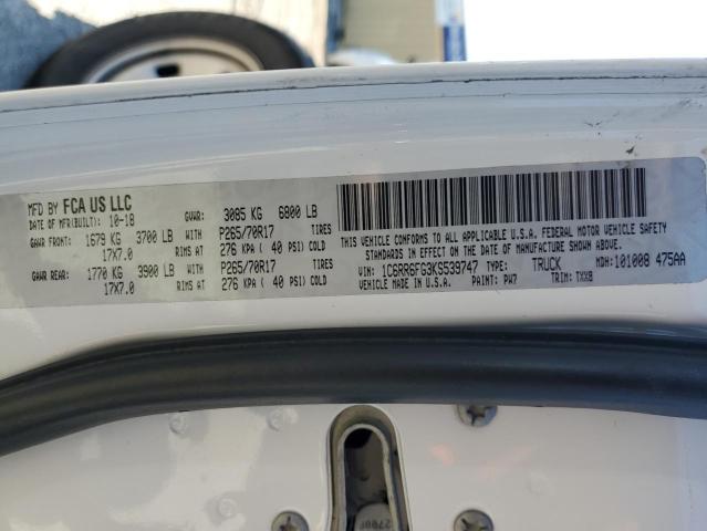 Photo 11 VIN: 1C6RR6FG3KS539747 - RAM 1500 CLASS 